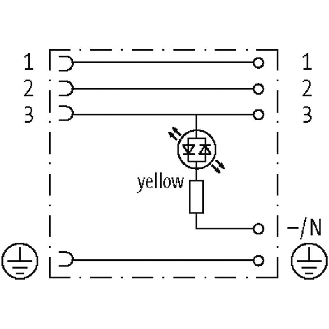Connect. PR Forme A 18mm 24-230V LED 3P+T PG9-Lire la description