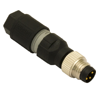 Connect.M8-M-Axial,4 p,Field attach.-Lire la description