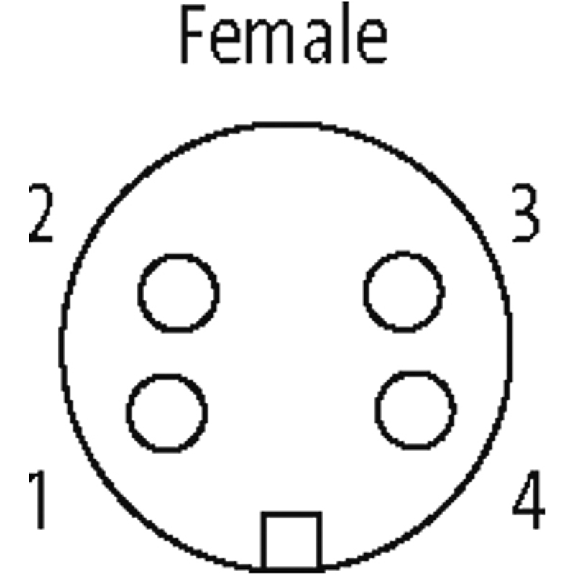 7/8'' Fem Droit 4p; Bornes à vis max. 1,5mm², Ø6-8 mm-Lire la description