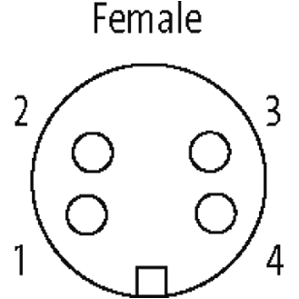 7/8'' Fem Droit 4p; Bornes à vis max. 1,5mm², Ø6-8 mm-Lire la description