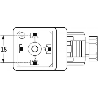 Connect. PR Forme A 18mm 24-230V LED V/R PG9-Lire la description