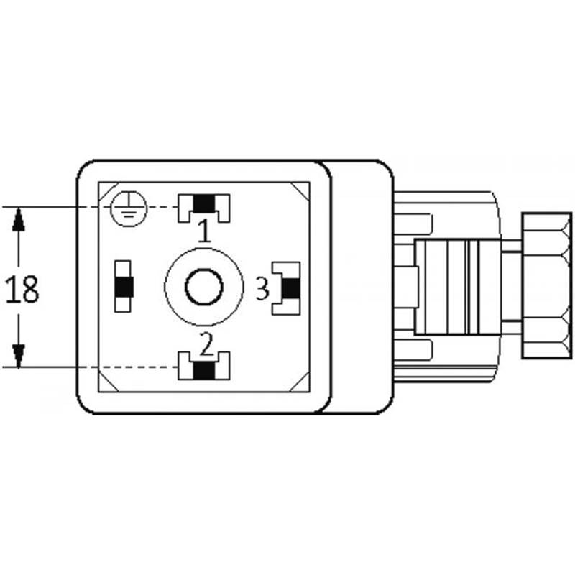 Connect. PR Forme A 18mm 24-230V LED V/R PG9-Lire la description