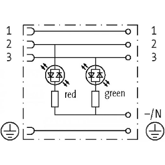 Connect. PR Forme A 18mm 24-230V LED V/R PG9-Lire la description