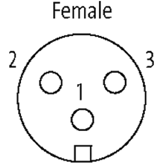 7/8'' Fem Droit 3p; Bornes à vis (x3) <1.5mm², Ø6-8mm-Lire la description