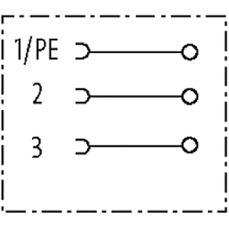 7/8'' Fem Droit 3p; Bornes à vis (x3) <1.5mm², Ø6-8mm-Lire la description