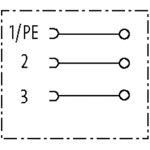 7/8'' Fem Droit 3p; Bornes à vis (x3) <1.5mm², Ø6-8mm-Lire la description