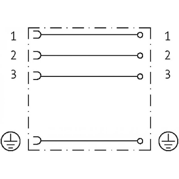Connect. PR Forme A 18mm 250V 3+PE M16x1.5-Lire la description