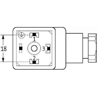 Connect. PR Forme A 18mm 250V 3+PE M16x1.5-Lire la description