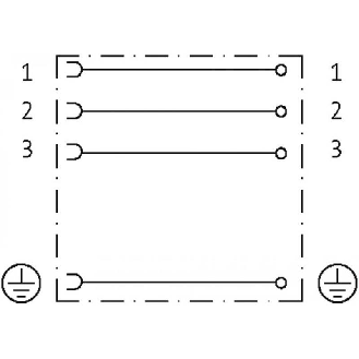 Connect. PR Forme A 18mm 250V 3+PE M16x1.5-Lire la description