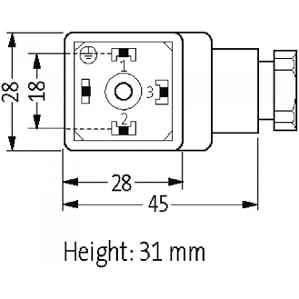Connect. PR Forme A 18mm 250V 3+PE M16x1.5-Lire la description