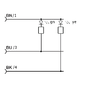 Connect.M12-F,3 poles-5m-LED,PVC,90°-Lire la description