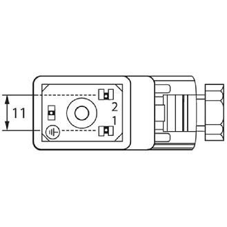 Connect. EV Forme BI 11mm 230V LED+VDR M16x1.5-Lire la description