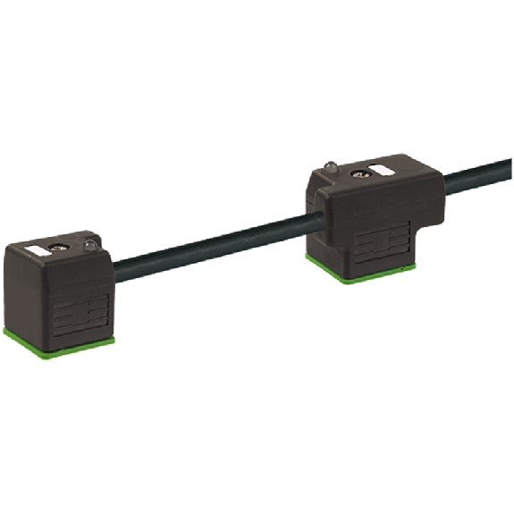 2xEV Forme A 18mm 24V LED+ATP 0,11m Câble PVC 4x0,75 Noir 3m-Lire la description