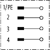 7/8'' Mâle Droit 4p; Bornes à vis max. 1,5mm², Ø6-8 mm