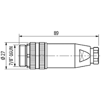 7/8'' Mâle Droit 4p; Bornes à vis max. 1,5mm², Ø6-8 mm-Lire la description