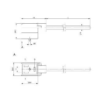 Connecteur EV Forme BI 11mm 24V+ATP LED Câble PUR Noir Cpc 10m-Lire la description