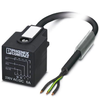 Connect. EV Forme A 18mm 230V; Câble PUR 3x0.25 Gris/Noir 3m-Lire la description