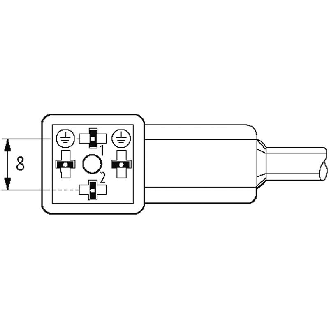 Connect. Forme C 8mm 110V LED+ATP; PUR 3x0.75 Noir 3m-Lire la description