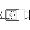 Connecteur EV Forme CI 9,4mm 24V LED+VDR 2P+T M12