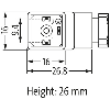 Connecteur EV Forme CI 9,4mm 24V LED+VDR 2P+T M12