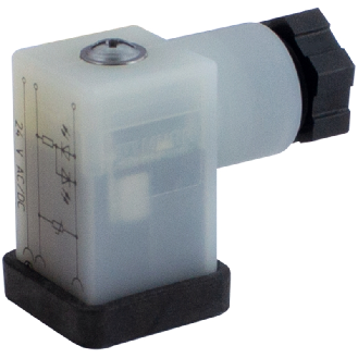 Connecteur EV Forme CI 9,4mm 24V LED+VDR 2P+T M12-Lire la description