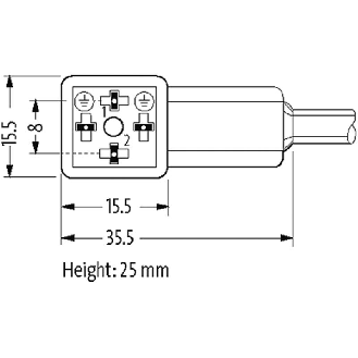 Connect. Forme C 8mm 24V LED; PVC 3x0.75 Gris 1.5m-Lire la description