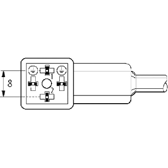 Connect. Forme C 8mm 24V LED; PVC 3x0.75 Gris 1.5m-Lire la description