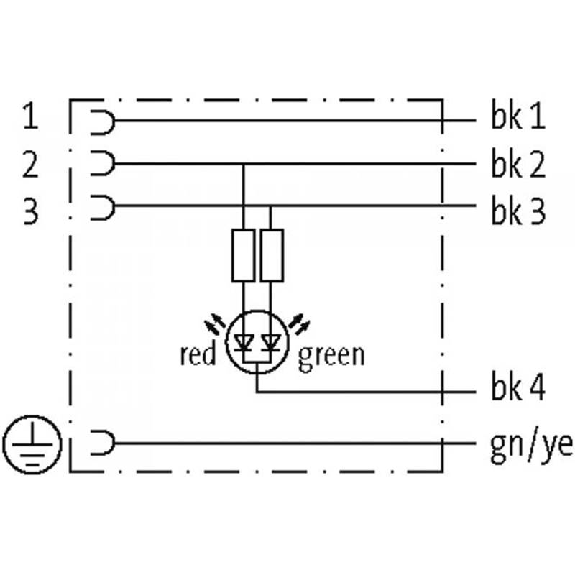 Connect. Pressostat Forme A 18mm 24Vdc LED; PUR 5x0,75 Gris Cpc 5m-Lire la description