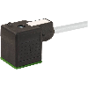 Connect. EV Forme A 18mm 24V LED+ATP; PUR 3x0,75 Gris Cpc 2m