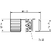 Connecteur de câble modèle M23 D6 bleu (-20°) 7-13,5