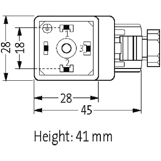 Connect. PR Forme A 18mm 0-230V PE M16x1.5-Lire la description
