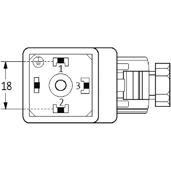 Connect. PR Forme A 18mm 0-230V PE M16x1.5-Lire la description