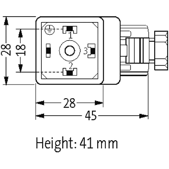 Connect. PR Forme A 18mm 0-230V PE M16x1.5-Lire la description