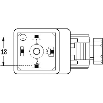 Connect. PR Forme A 18mm 0-230V PE M16x1.5-Lire la description