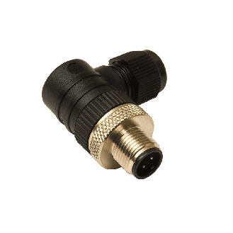 Connect.M12-M-90°,4 p,Field attach.-Lire la description