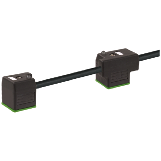 2xEV Forme A 18mm 24V LED+ATP; Câble PUR UL/CSA 4x0,75 Noir Cpc 3m-Lire la description