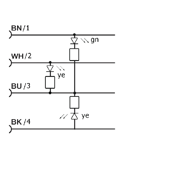 Connect.M12-F,4 poles-5m-LED,PUR,90° Connect.M12-F,4 poles-5m-LED,PUR,90°-Lire la description