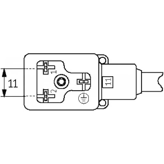 Connect. Forme BI 11mm 0-230V Câble PVC 3x0.75 Noir 5m-Lire la description