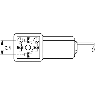 Connect. EV Forme CI 9,4 mm 24V LED+ATP; PVC 3x0,75 Gris 3m-Lire la description