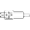 Connect. EV Forme CI 9,4 mm 24V LED+ATP; PVC 3x0,75 Gris 3m