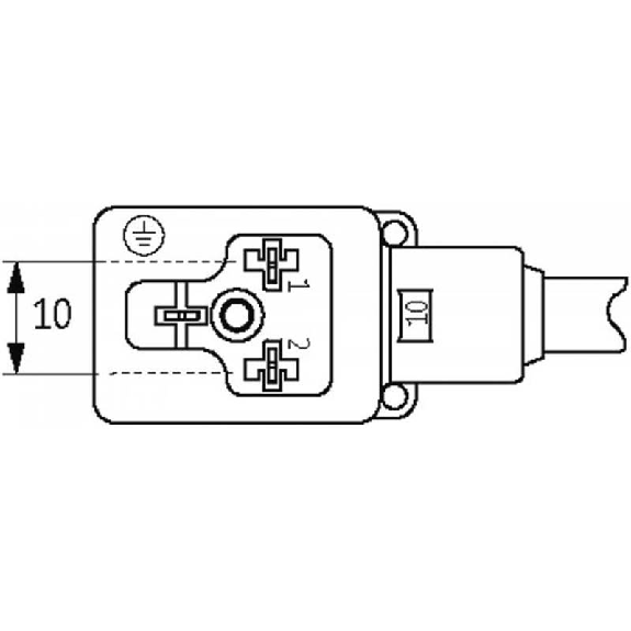 Connect. EV Forme B 10mm 24V LED+ATP; PVC 3x0,75 Gris 10m-Lire la description
