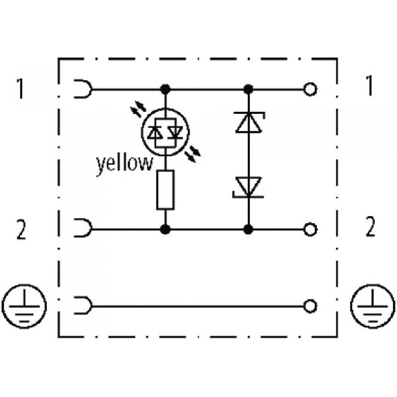 Connect. EV Forme A 18mm 24V LED+Z-DIODES PG9-Lire la description