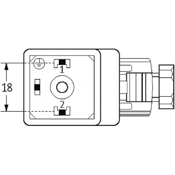 Connect. EV Forme A 18mm 24V LED+Z-DIODES PG9-Lire la description