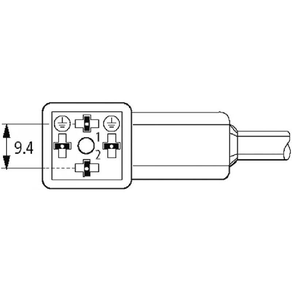 Connect. EV Forme CI 9,4 mm 24V LED; PUR 3x0,75 Noir 3m-Lire la description