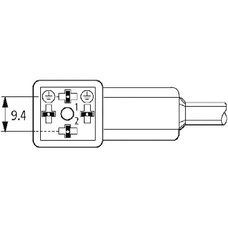 Connect. EV Forme CI 9,4 mm 24V LED; PUR 3x0,75 Noir 3m-Lire la description