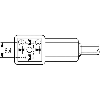 Connect. EV Forme CI 9,4 mm 24V LED; PUR 3x0,75 Noir 3m