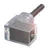 Connecteur EV Forme C 8mm 24V LED+ATP Câble PUR Noir Cpc 2m