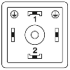 Connect. EV Forme A 18 mm 24V LED+Z-DIODE; Câble PUR Gris/Noir 5m