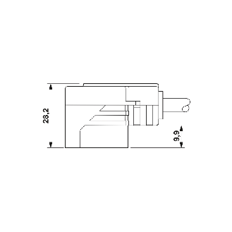 Connect. EV Forme A 18 mm 24V LED+Z-DIODE; Câble PUR Gris/Noir 5m-Lire la description