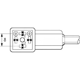 Connect. Forme C 8mm 24V LED+ATP; PVC 3x0.75 Noir 7.5m-Lire la description